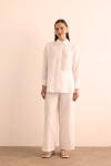Beyaz Keten Tunik - 2