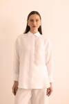 Beyaz Keten Tunik 