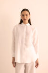 Beyaz Keten Tunik - 5