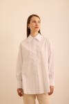 Beyaz Rahat Form Cotton Gömlek - 3