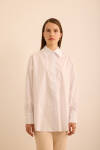 Beyaz Rahat Form Cotton Gömlek - 4
