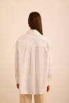 Beyaz Rahat Form Cotton Gömlek - 7