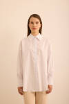 Beyaz Rahat Form Cotton Gömlek 
