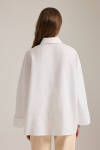 Beyaz Rahat Form Keten Tunik - 6