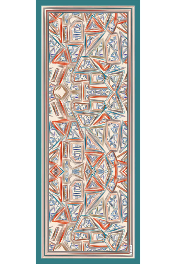 Geometrik Desenli Soft Touch Şal - 1