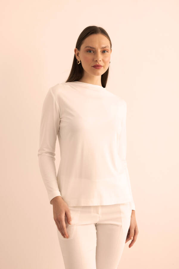 Beyaz Yakası Pili Detaylı Uzun Kollu Body - Aker (1)