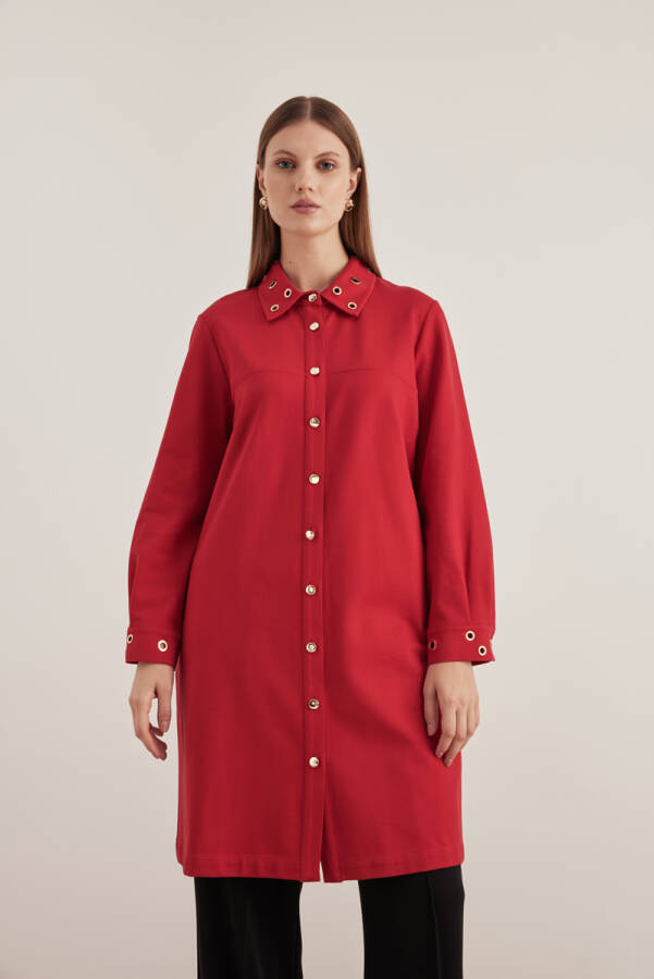 Bordo Kuşgözü Detaylı Kap - 1