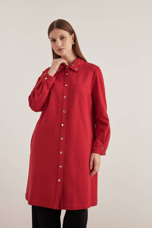 Bordo Kuşgözü Detaylı Kap - 2