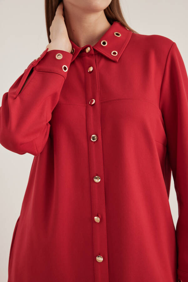 Bordo Kuşgözü Detaylı Kap - 4