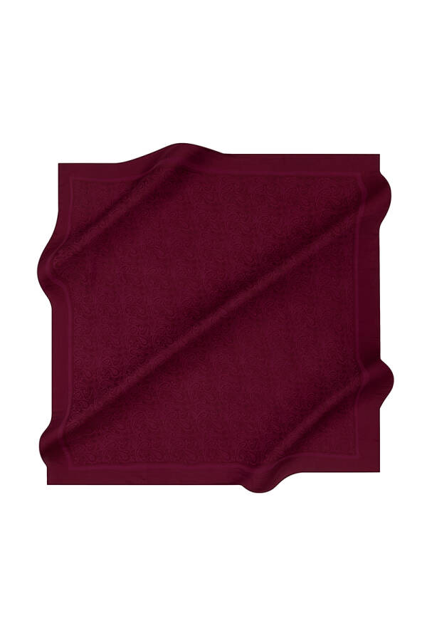 Bordo Etnik Jakar Eşarp - 1