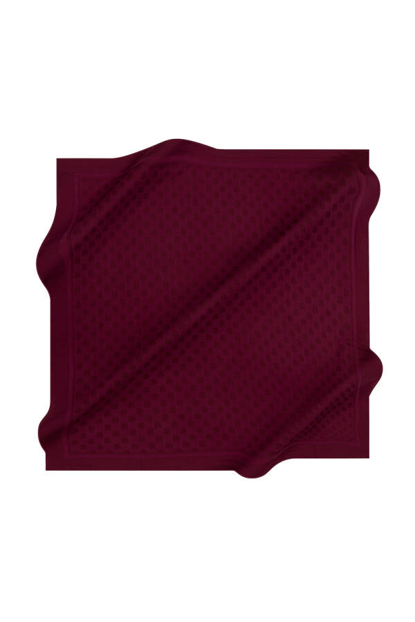 Bordo Kare Jakar Eşarp - Aker