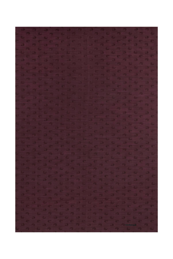 Bordo 75X200 B.Cacharel Logolu İpek Koton Jakar Etol - Cacharel
