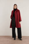 Bordo 8578112 Asimetrik Yaka Kaban 