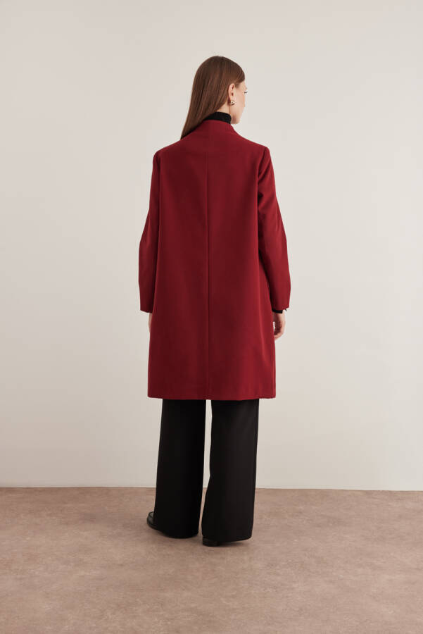 Bordo Bisiklet Yaka Kaban - 7