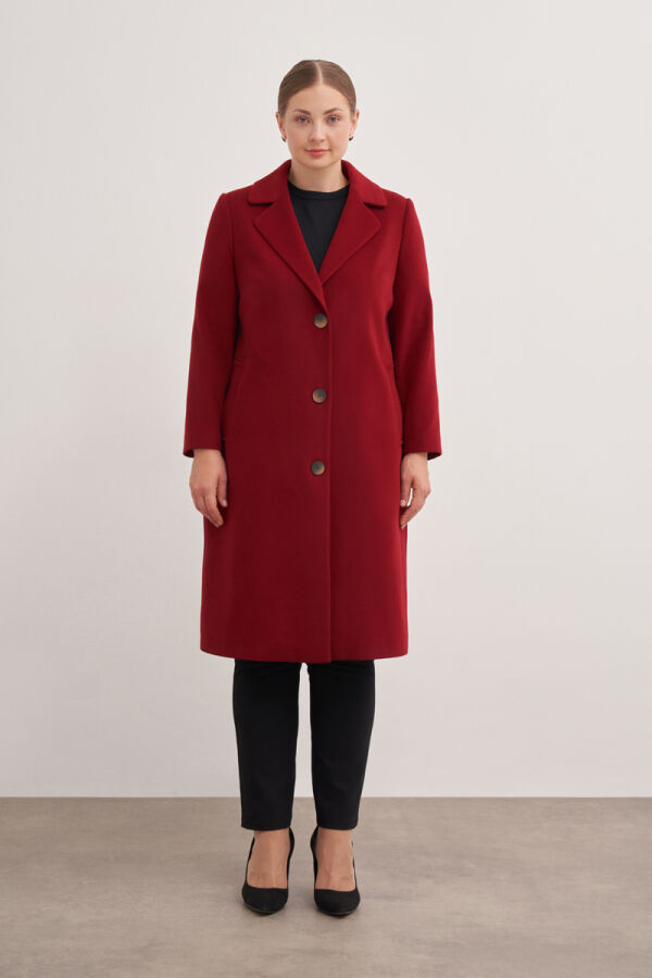 Bordo 8585112 Kırlangıç Yaka Kaban - 5