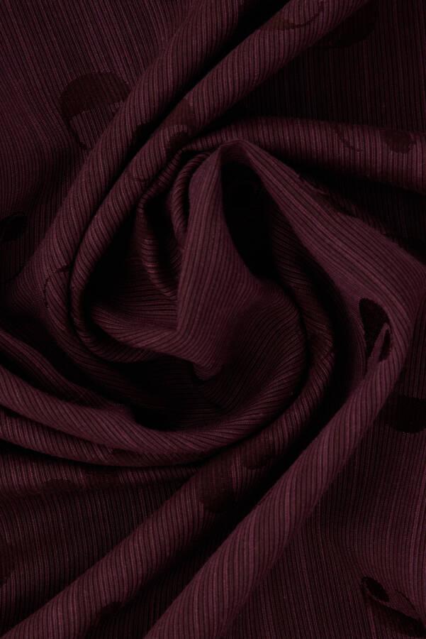 Bordo 90X90 B.Cacharel Logolu ipek koton Jakar - Cacharel (1)