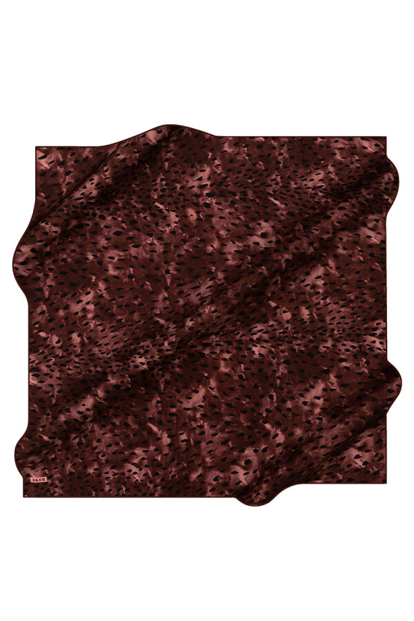 Bordo 90X90 İpek Krep Saten Eşarp - 1