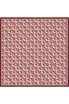 Bordo 90X90 İpek Krep Saten Eşarp - 1