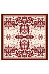 Bordo 90X90 İpek Twill Eşarp 