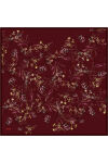 Bordo 90X90 İpek Twill Eşarp 