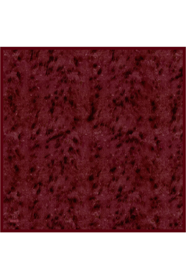 Bordo 90X90 İpek Twill Eşarp - Aker