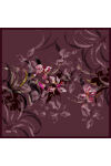 Bordo 90X90 İpek Twill Eşarp - 1