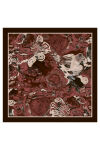 Bordo 90X90 İpek Twill Eşarp 