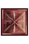 Bordo 90X90 İpek Twill Eşarp 