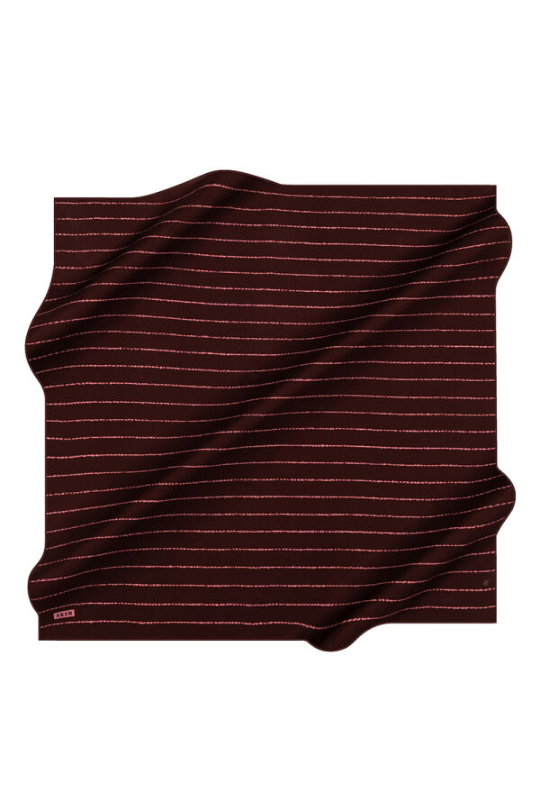 Bordo 90X90 İpek Twill Eşarp - Aker