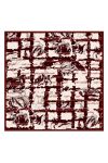 Bordo 90X90 İpek Twill Eşarp - 1