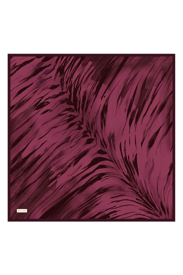 Bordo 90X90 İpek Twill Eşarp - Pierre Cardin