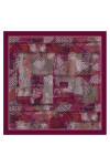 Bordo 90X90 İpek Twill Eşarp 
