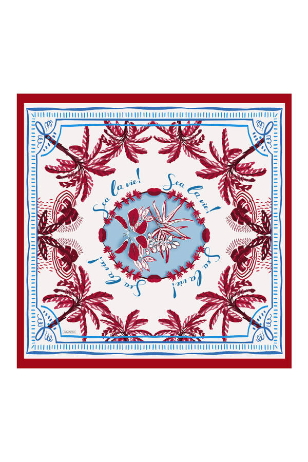 Bordo 90X90 Pure Touch Eşarp - 1