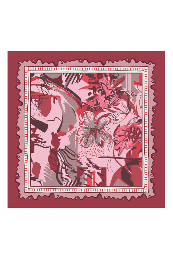 Bordo 90X90 Pure Touch Eşarp - Arancia