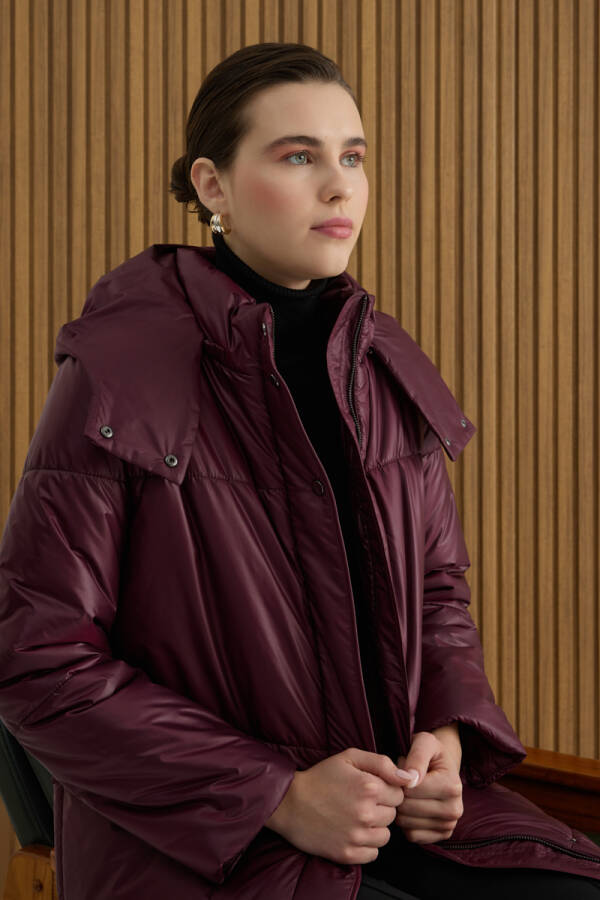 Bordo Arka Beli Lastikli Mont - 3