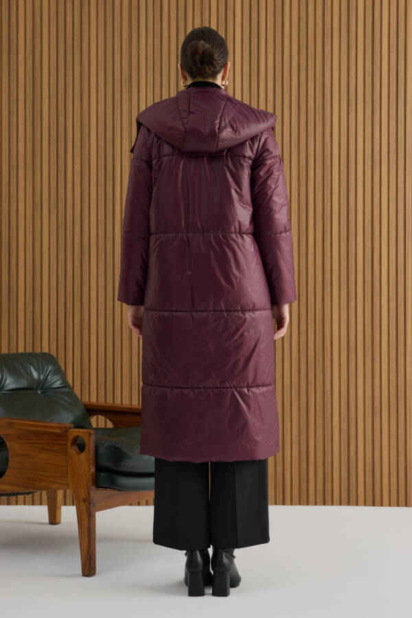 Bordo Arka Beli Lastikli Mont - 6