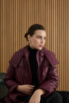 Bordo Arka Beli Lastikli Mont - 2