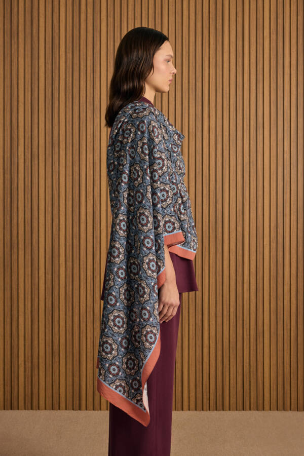 Bordo Beli Bağcıklı Tencel Tunik - 4