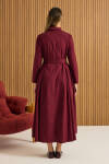 Bordo Cotton Elbise - 6