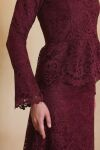 Bordo Dantelli Bluz - 6