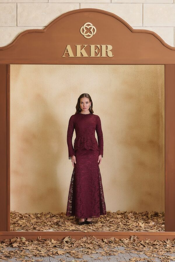 Bordo Dantelli Etek - Aker (1)