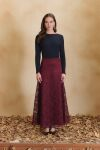 Bordo Dantelli Etek - 4