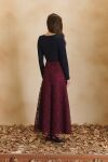 Bordo Dantelli Etek - 7