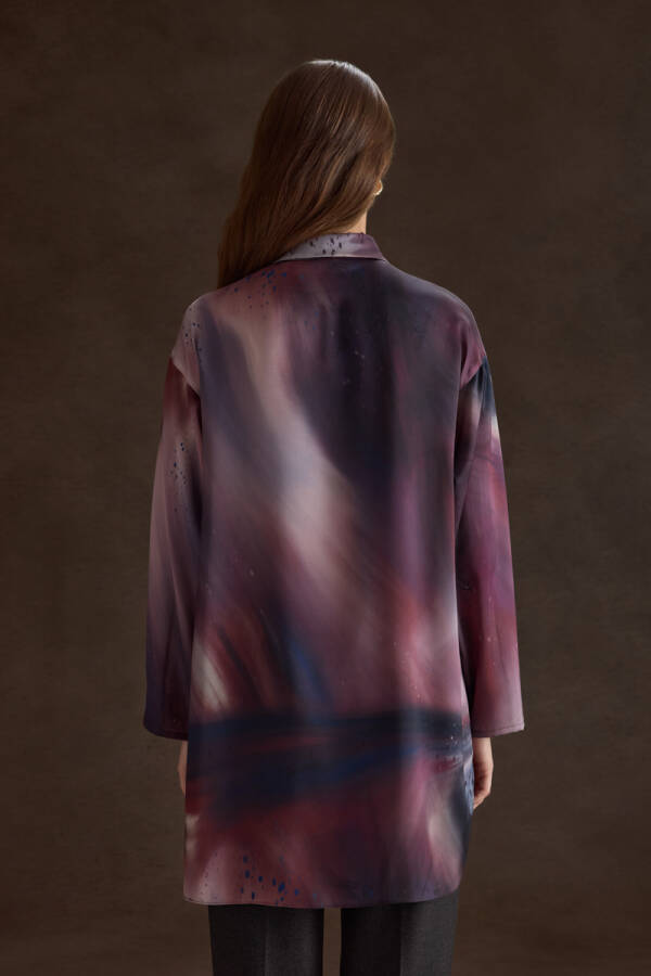 Bordo Desenli Klasik Tunik - 6