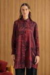 Bordo Desenli Tunik - 4