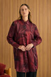 Bordo Desenli Tunik - 1