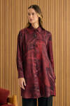 Bordo Desenli Tunik - 2