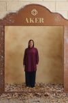 Bordo Desenli Tunik - 1