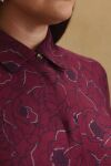 Bordo Desenli Tunik - 4