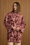 Bordo Desenli Tunik - 1